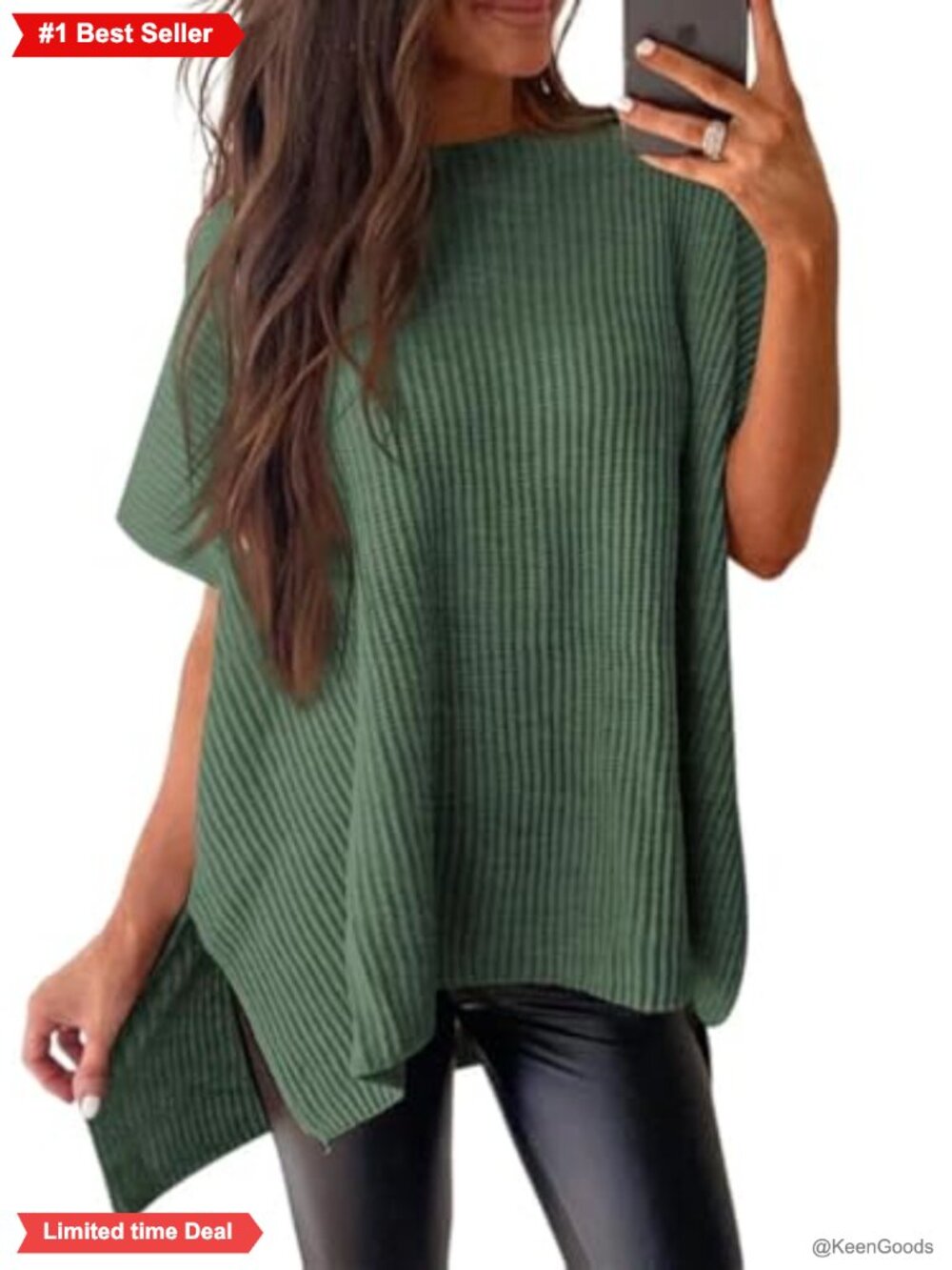 Women's Crew Neck Short Sleeve Sweater Lightweight Knit Pullover
